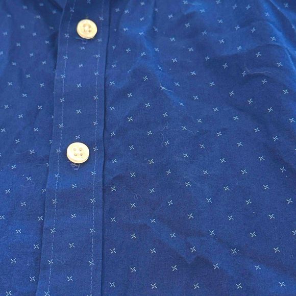 Michael Kors Slim Fit Stretch Button Down Shirt in Navy - Men's Medium - Picture 4 of 6